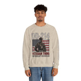 DD-214 Veteran Sweatshirt, Military Veteran Crewneck, American Flag Pullover, Veteran Gift for Him, Patriotic Fourth of July Top