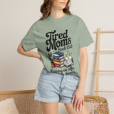 Comfort Colors Tired Moms Book Club Shirt, Book Lover Mom Tee, Reading Mom Shirt, Coffee and Books Graphic Tee, Booktok Gift