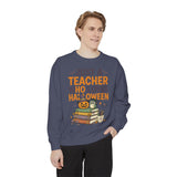 Teacher Halloween Sweatshirt, Just a Teacher Who Loves Halloween Crewneck, Spooky Classroom Shirt, Educator Gift, Cute Fall School Outfit