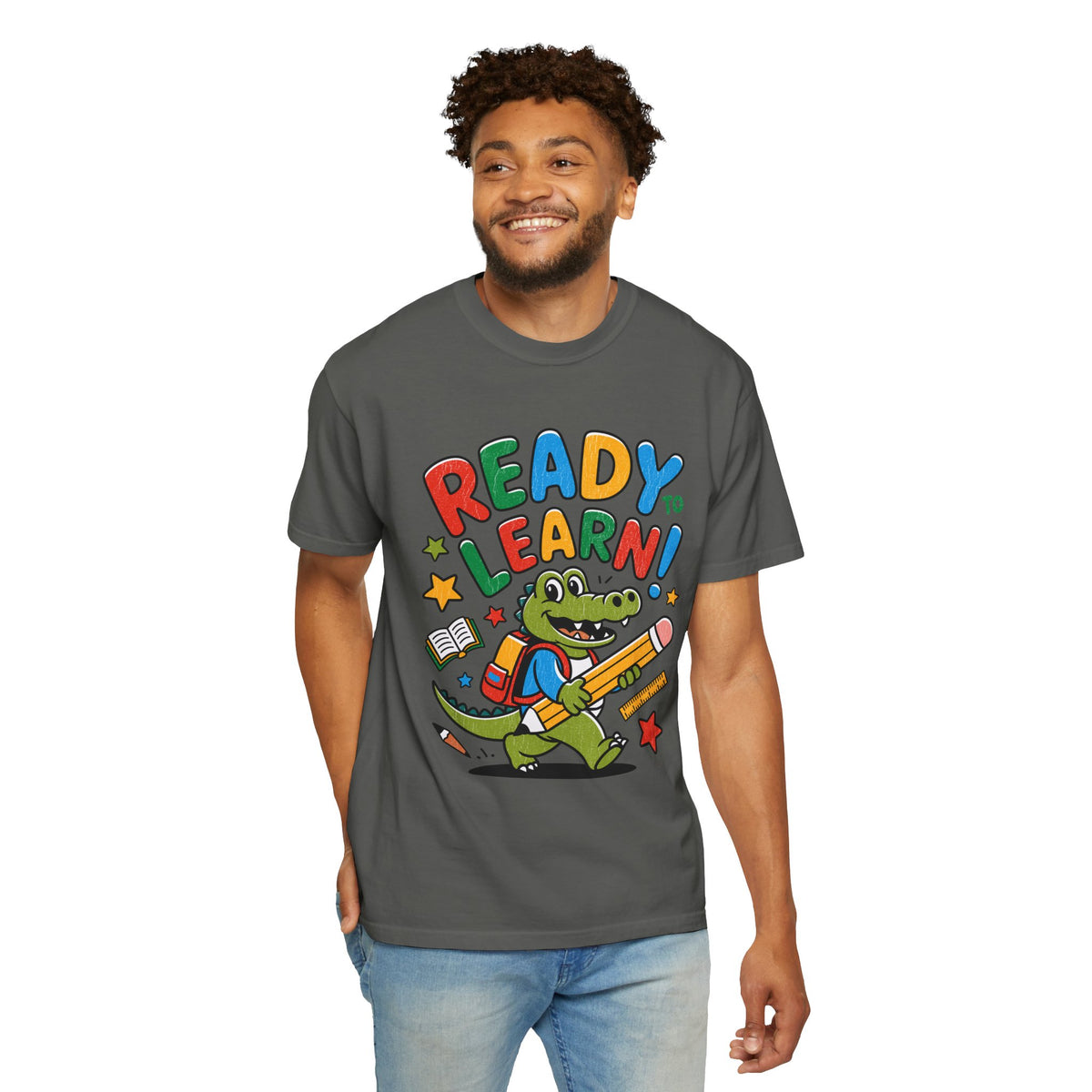 Ready to Learn Alligator T-Shirt, Colorful Back to School Tee, Cute Student Gift, Preschool Teacher Outfit, Classroom Graphic Shirt