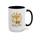 Christian Faith Inspirational Mug, Let Your Faith Be Bigger Than Your Fear Coffee Mug, Religious Gift for Women, Prayer Mug