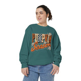 Pumpkin Season Sweatshirt, Retro Leopard Checker Fall Pullover, Cute Autumn Gift for Women, Cozy Thanksgiving October Outfit for Her