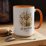 Christian Faith Inspirational Mug, Let Your Faith Be Bigger Than Your Fear Coffee Mug, Religious Gift for Women, Prayer Mug
