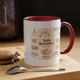 Daily Reminder Coffee Mug, Cute Positive Affirmation Mug, Mental Health Gift for Her, Self Love Coffee Cup, Encouraging Mug