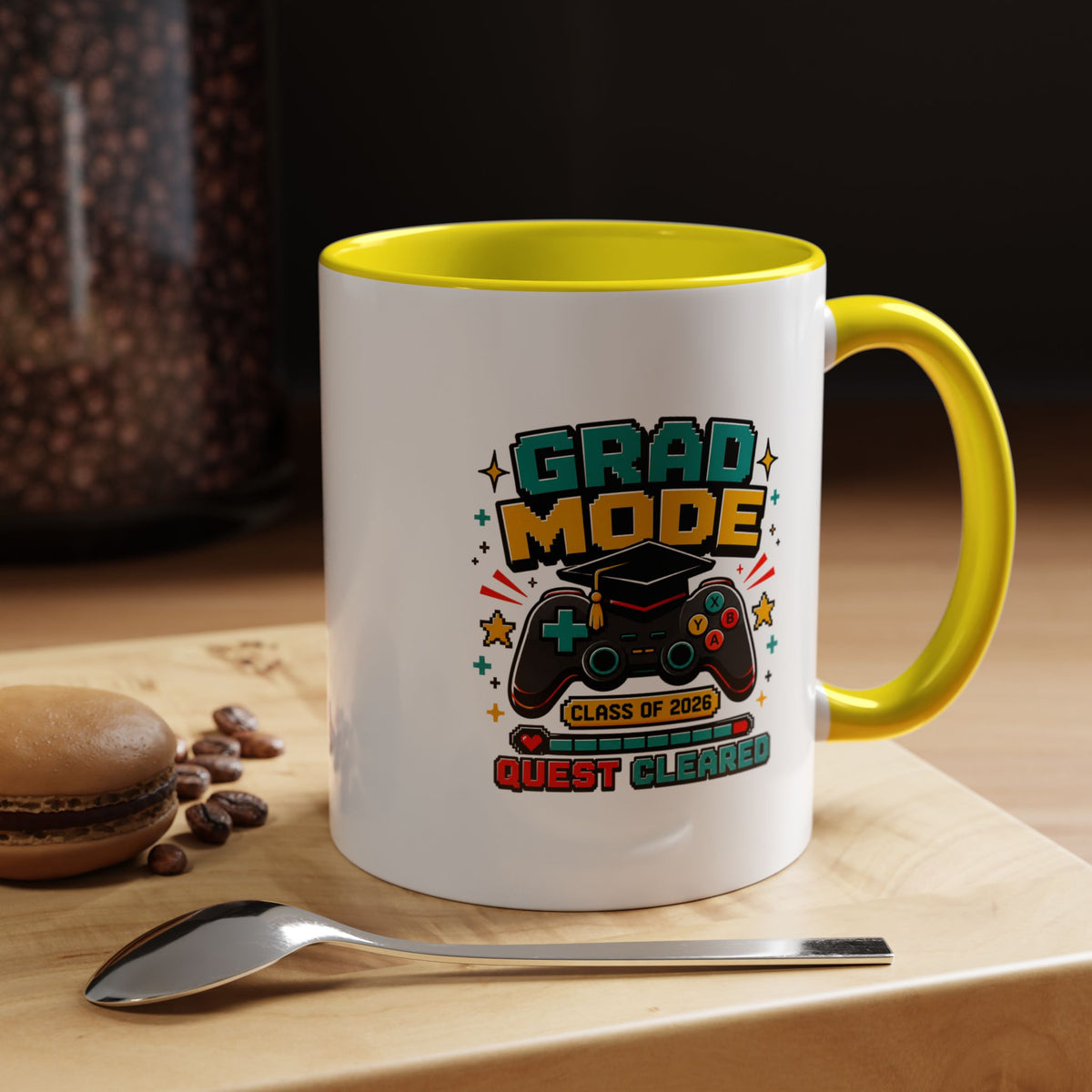 Class of 2026 Gamer Mug, Graduation Coffee Cup, Video Game Gift for Graduate, High School Senior Graduation Present, Grad Mode Quest Cleared