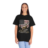 Patriotic Deer Shirt, American Flag Buck T Shirt, Deer Lover Gift, Outdoors Graphic Tee, Country Style Shirt, Fourth of July Gift