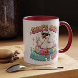 Funny Goose Summer Coffee Mug, Sun's Out Honk's Out Mug, Cute Goose Pool Float Cup, Beach Vacation Gift, Summer Lover Mug