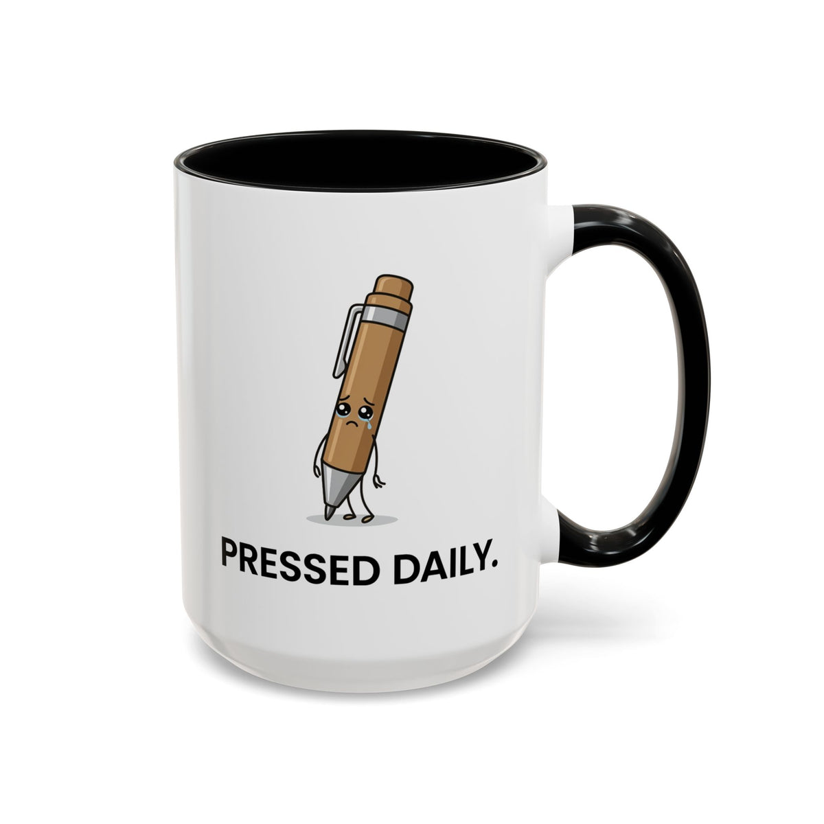 Funny Pressed Daily Coffee Mug, Stressed Pen Office Mug, Coworker Humor Gift, Teacher Appreciation Mug, Work From Home Cup