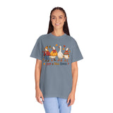 Funny Fall Goose Shirt, Just a Fall Goose Autumn Graphic Tee, Cute Cozy Gift for Bird Lover, Thanksgiving and October Outfit for Her