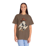 Western Ghost Halloween Shirt, Cowboy Hat Spooky Graphic Tee, Cute Vintage Fall Gift for Cowgirl, Country October Outfit for Women