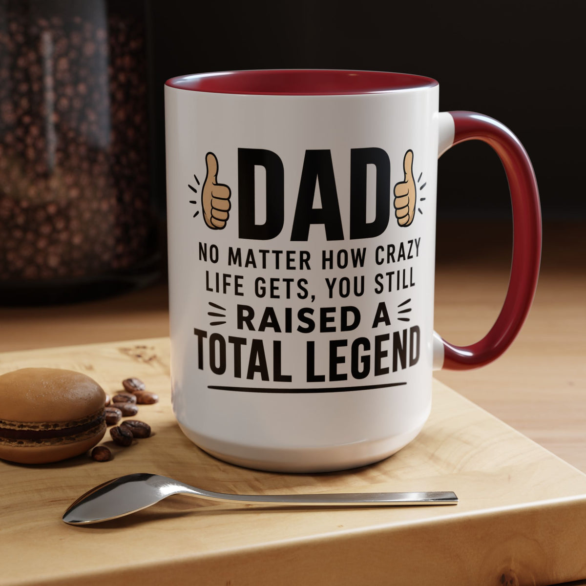 Funny Dad Coffee Mug, Dad Raised a Total Legend Mug, Father's Day Gift for Dad, Cool Dad Coffee Cup, Birthday Gift for Father
