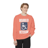 Disabled Veteran Sweatshirt, Distressed Wheelchair and Rifle Graphic, Military Service Pride, Veterans Day Gift and Everyday Casual Wear