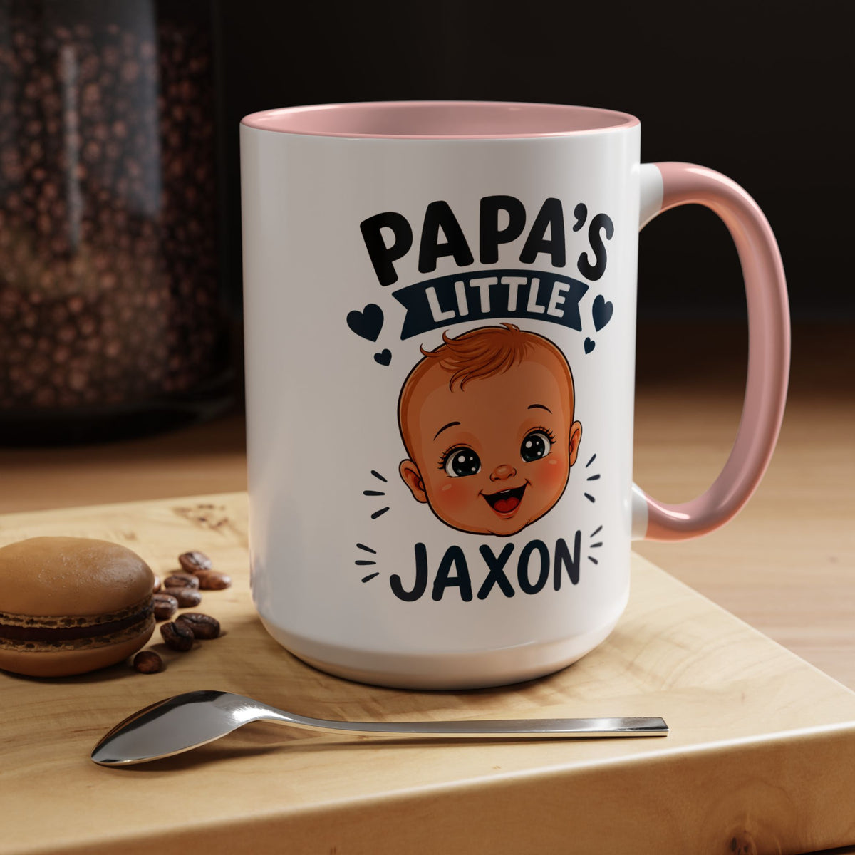 Personalized Papa's Little Boy Mug, Custom Baby Name Mug for Dad, New Father Gift, Papa Coffee Mug, Father's Day Gift from Son