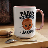Personalized Papa's Little Boy Mug, Custom Baby Name Mug for Dad, New Father Gift, Papa Coffee Mug, Father's Day Gift from Son