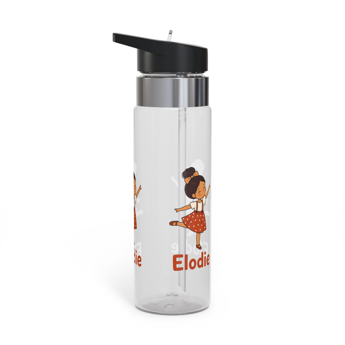 Personalized Ballet Girl Water Bottle, Cute Dance Gift for Girls, Ballerina Birthday Gift, Dance Class Bottle, Kids School Hydration