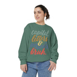 Capital Letters and Periods Bruh Sweatshirt, Funny Grammar Teacher Crewneck, English ELA Educator Gift, Back to School Pullover for Women