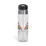 Personalized Rainbow Water Bottle for Girls, Cute Cloud Drink Bottle, Custom Name School Bottle, Colorful Kids Gift, Back to School