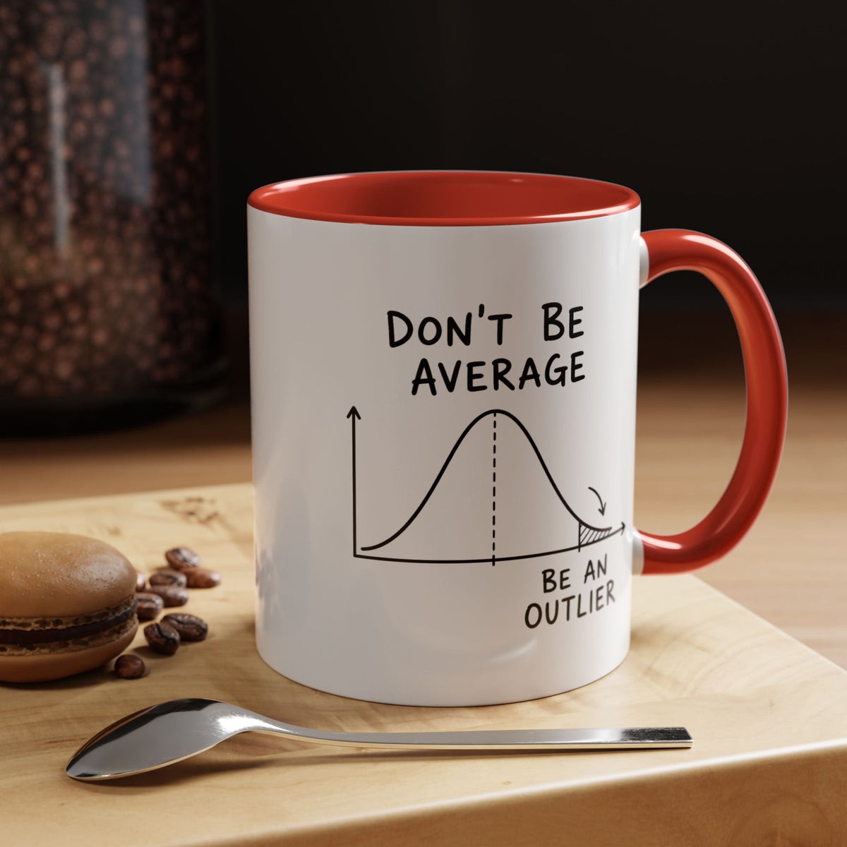 Be an Outlier Coffee Mug, Motivational Math Mug, Statistics Lover Gift, Data Analyst Mug, Inspirational Success Coffee Cup