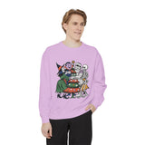 Spooky Christmas Sweatshirt, Halloween Holiday Mashup Crewneck, Witch Vampire Mummy Skeleton Pullover, Gothic Xmas Gift for Horror Fan
