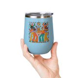 Retro Disco Birthday Wine Tumbler, 70s Roller Skating Party Design, Groovy Drinkware Gift for a Skater Friend Who Loves Vintage Aesthetics