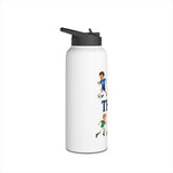 Personalized Soccer Kids Water Bottle, Custom Name Sports Water Bottle for Boys, Soccer Player Water Bottle, Back to School Gift
