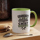 Funny Granddad Gardening Mug, Misplaced Veggie Boss Coffee Cup, Gift for Grandpa Gardener, Fathers Day Birthday Present, Garden Humor
