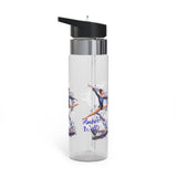 Personalized Gymnastics Water Bottle for Girls, Custom Name Kids Water Bottle, Gymnast Gift for Girls, BPA Free School Sports Bottle