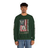 US Army Sweatshirt, Vintage Military Pullover, American Flag Army Top, Veteran Gift, Patriotic Military Clothing, Army Family Gift
