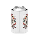 FAFO Can Cooler, Retro Tattoo Roses and Lightning Drink Sleeve, Sarcastic Gift for Friends, Funny Beer Can Holder