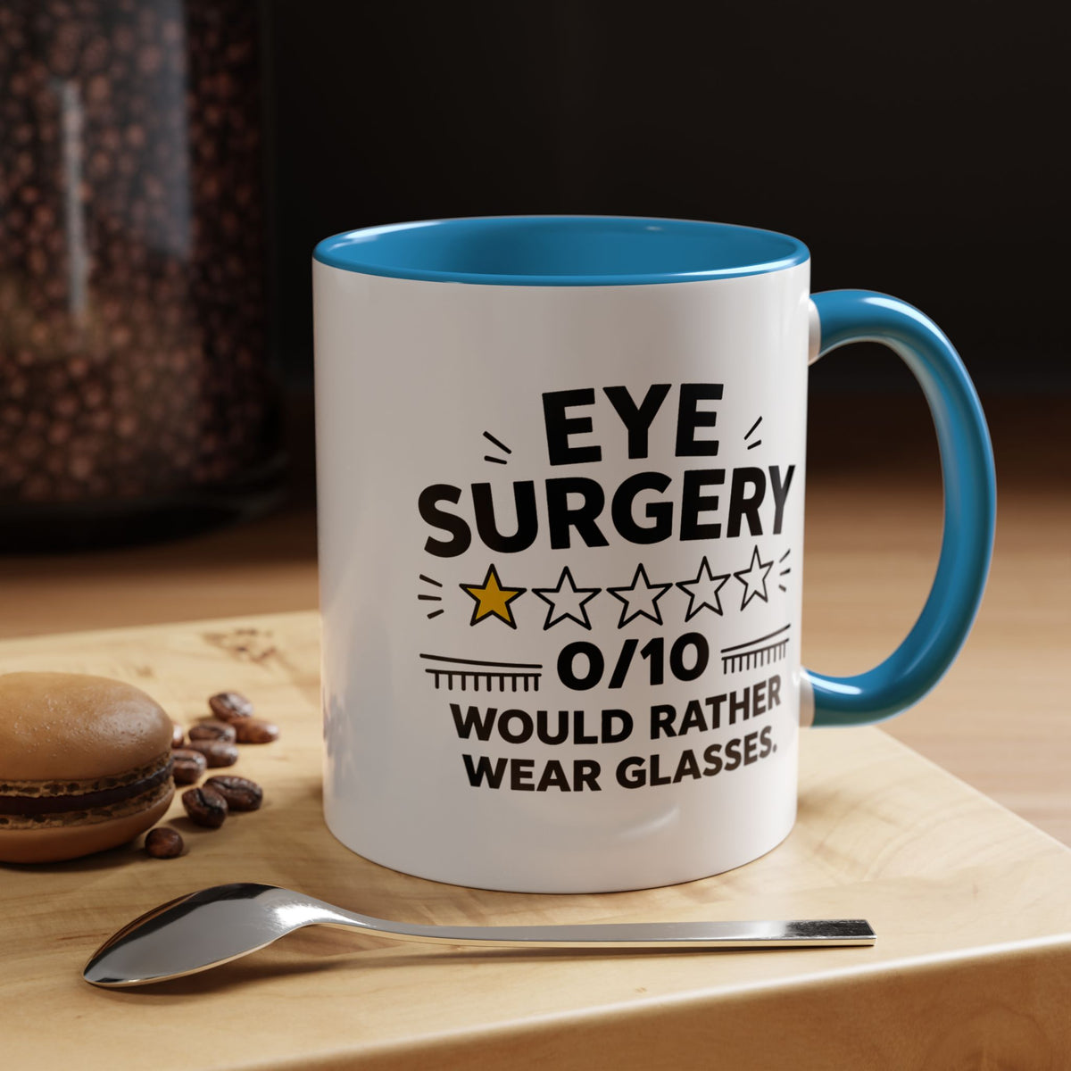 Funny Eye Surgery Mug, LASIK Recovery Gift, Eye Surgery Survivor Coffee Mug, Funny Glasses Lover Gift, Ophthalmology Humor Cup