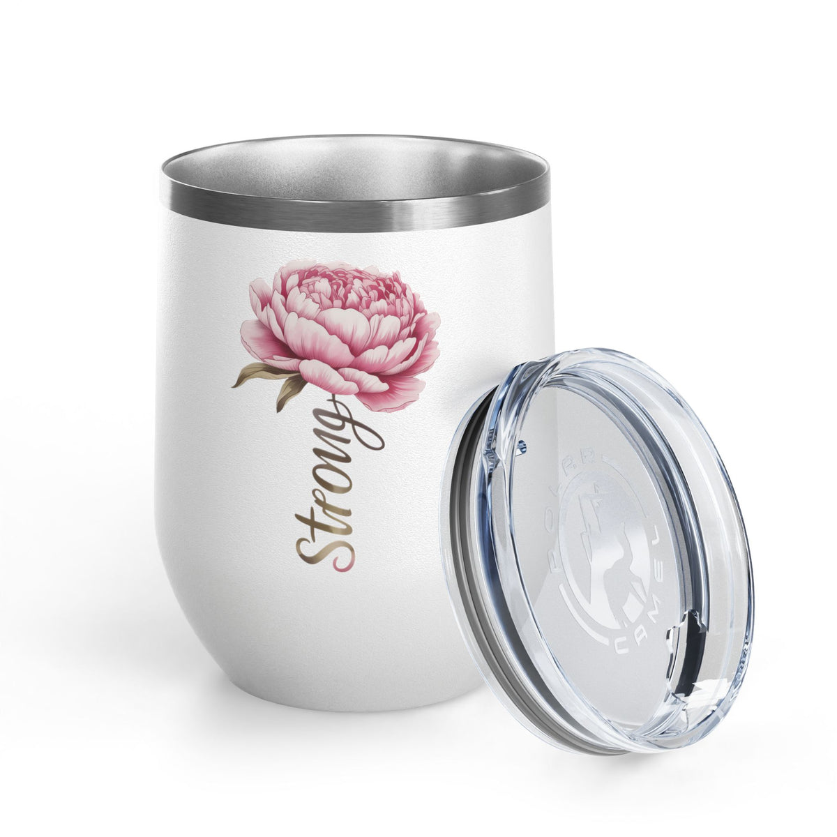 Floral Wine Tumbler, Pink Peony Insulated Tumbler, Flower Lover Gift, Elegant Drink Cup for Women, Summer Gift, Birthday Gift for Her