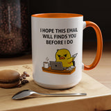 Office Worker Coffee Mug Coworker Gift Desk Job Cup Funny Email Lover Tea Mug For Boss
