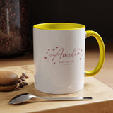 Personalized Name Coffee Mug, Custom Name Mug for Her, Just for You Gift Mug, Minimalist Pink Coffee Cup, Unique Birthday Gift