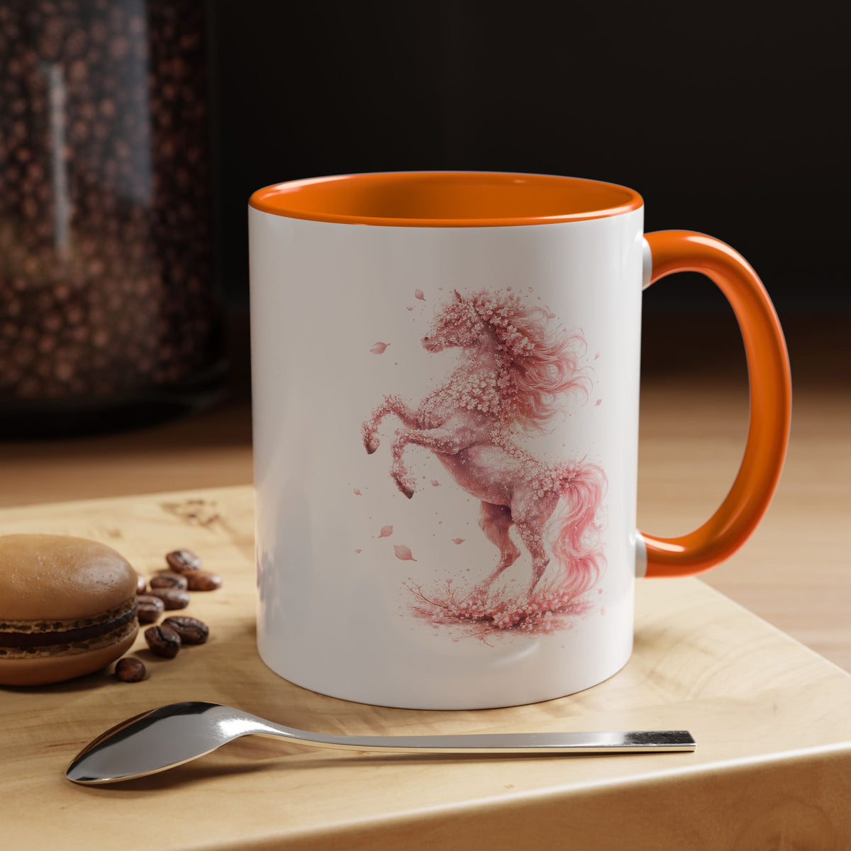 Floral Horse Mug, Horse Lover Gift, Equestrian Coffee Mug, Horse Mom Cup, Horse Art Mug, Ranch Life Gift, Horse Owner Present