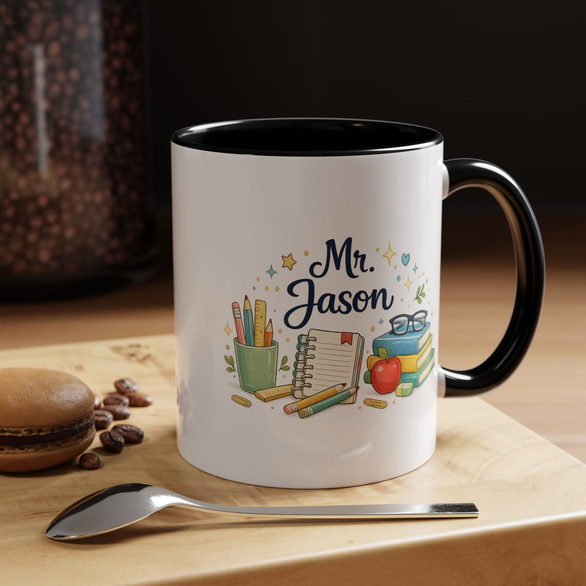 Personalized Teacher Mug, Custom Teacher Name Coffee Mug, Teacher Appreciation Gift, Classroom Teacher Gift, End of Year Present