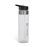 Personalized Transparent Water Bottle for Girls, Cute Star Wand Design, Custom Name Water Bottle, School Gift, Back to School Gift