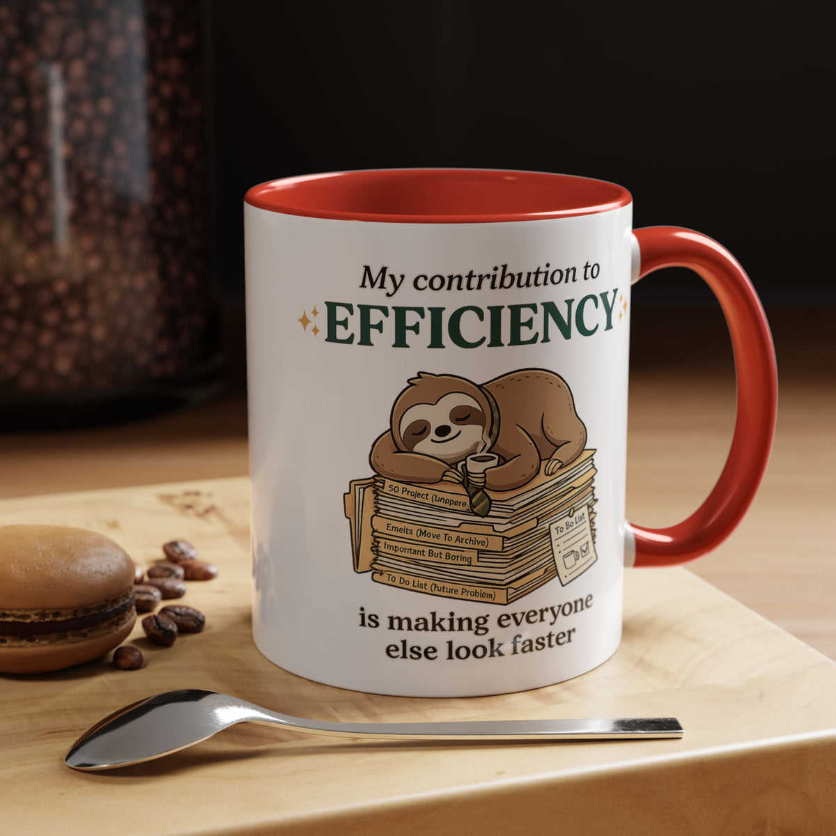 Funny Sloth Office Mug, Productivity Humor Coffee Mug, Lazy Coworker Gift, Work From Home Mug, Sarcastic Employee Coffee Cup