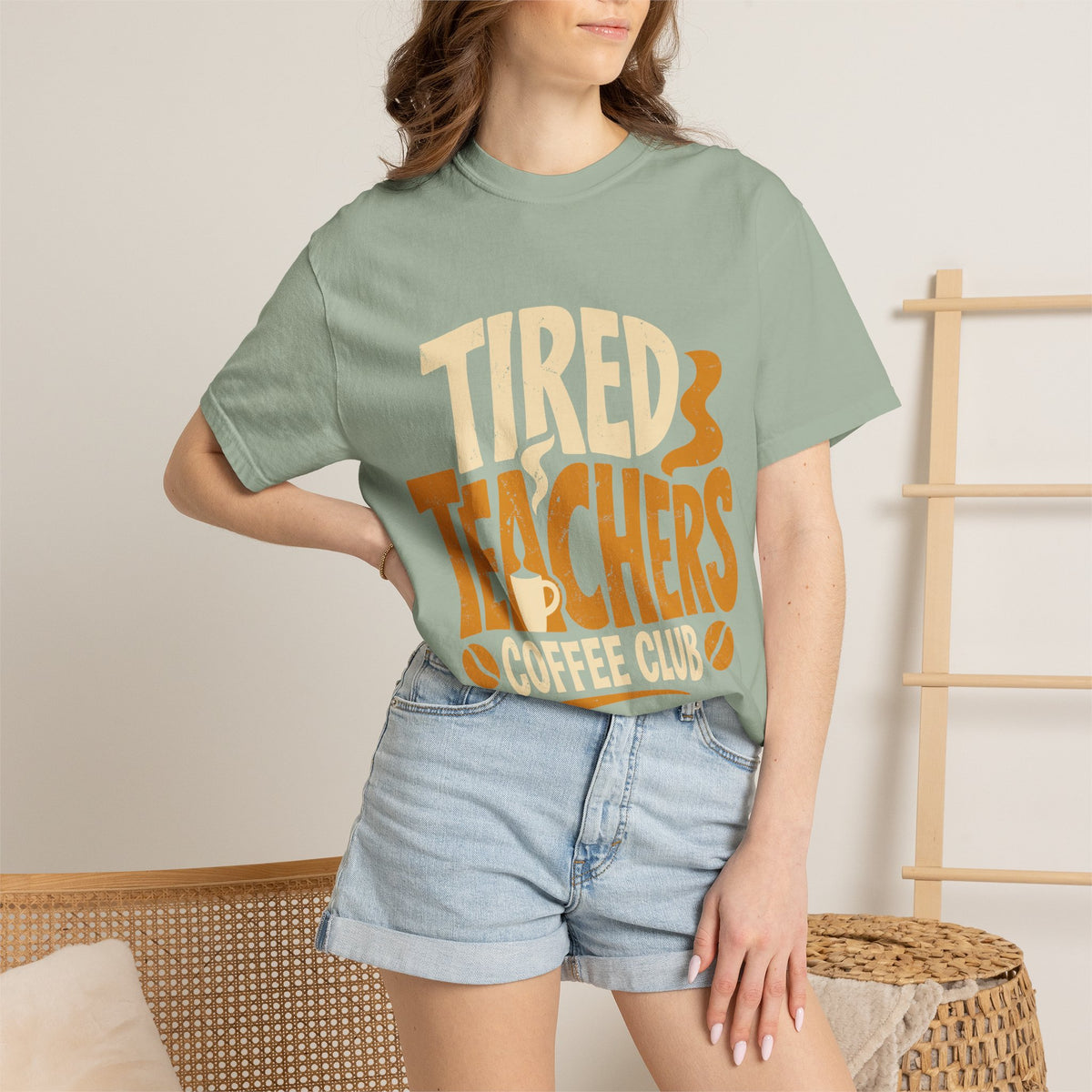 Teacher Coffee Shirt Comfort Colors Tee, Tired Teachers Coffee Club Graphic Shirt, Funny Teacher Appreciation Gift, Back To School Tee