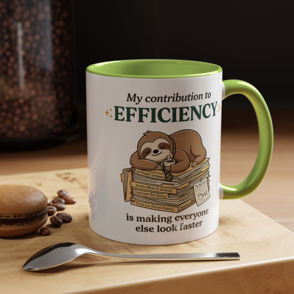 Funny Sloth Office Mug, Productivity Humor Coffee Mug, Lazy Coworker Gift, Work From Home Mug, Sarcastic Employee Coffee Cup