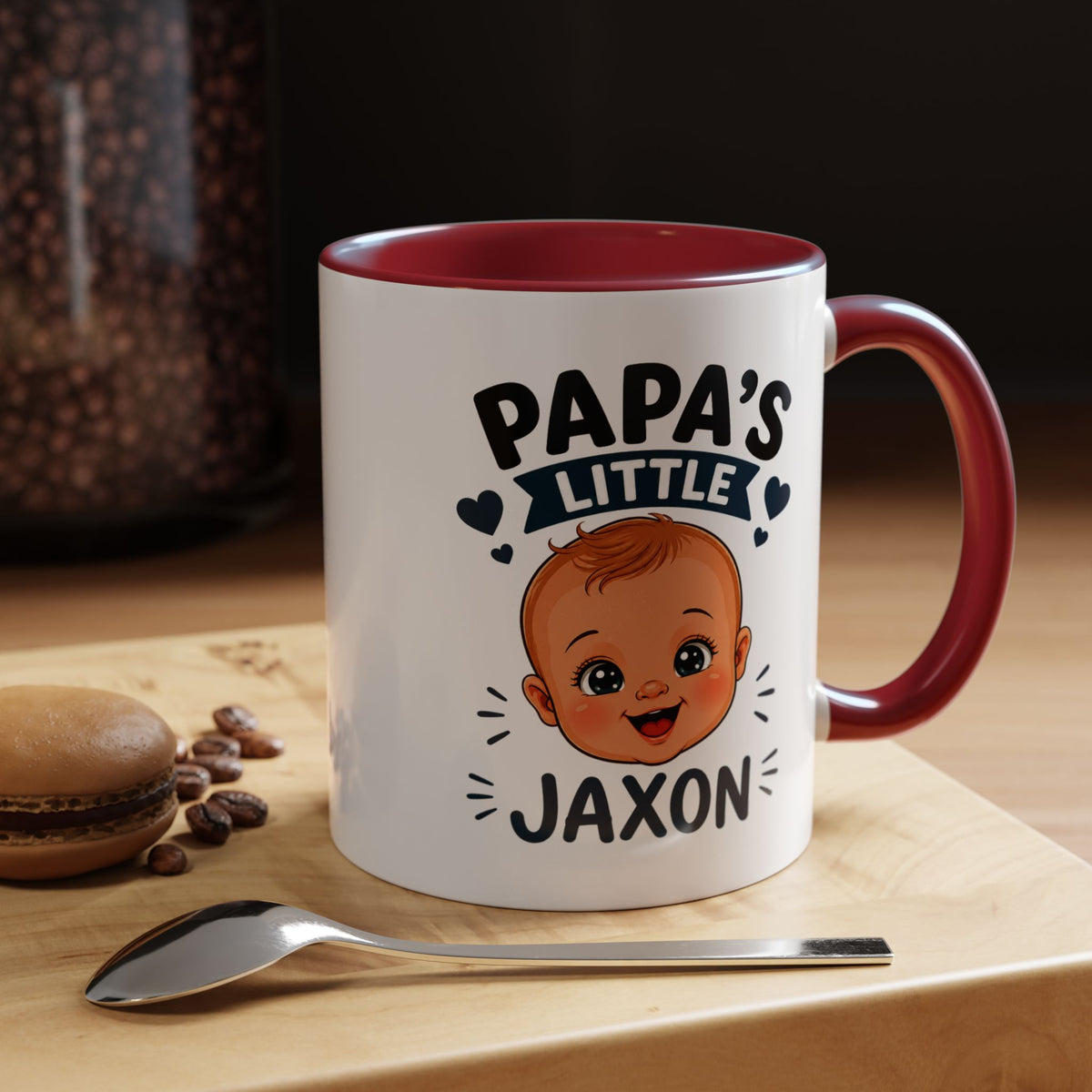Personalized Papa's Little Boy Mug, Custom Baby Name Mug for Dad, New Father Gift, Papa Coffee Mug, Father's Day Gift from Son
