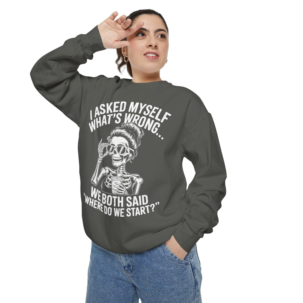 Funny Retro Humor Comfort Colors Sweatshirt, Sarcastic Vintage Graphic Sweatshirt for Women