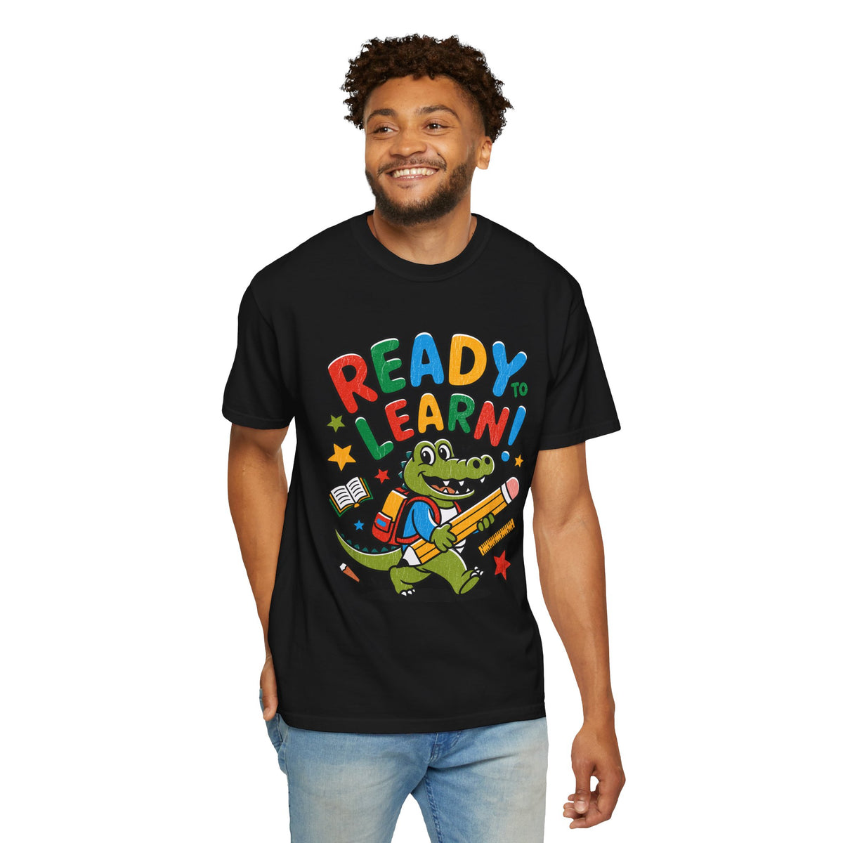Ready to Learn Alligator T-Shirt, Colorful Back to School Tee, Cute Student Gift, Preschool Teacher Outfit, Classroom Graphic Shirt