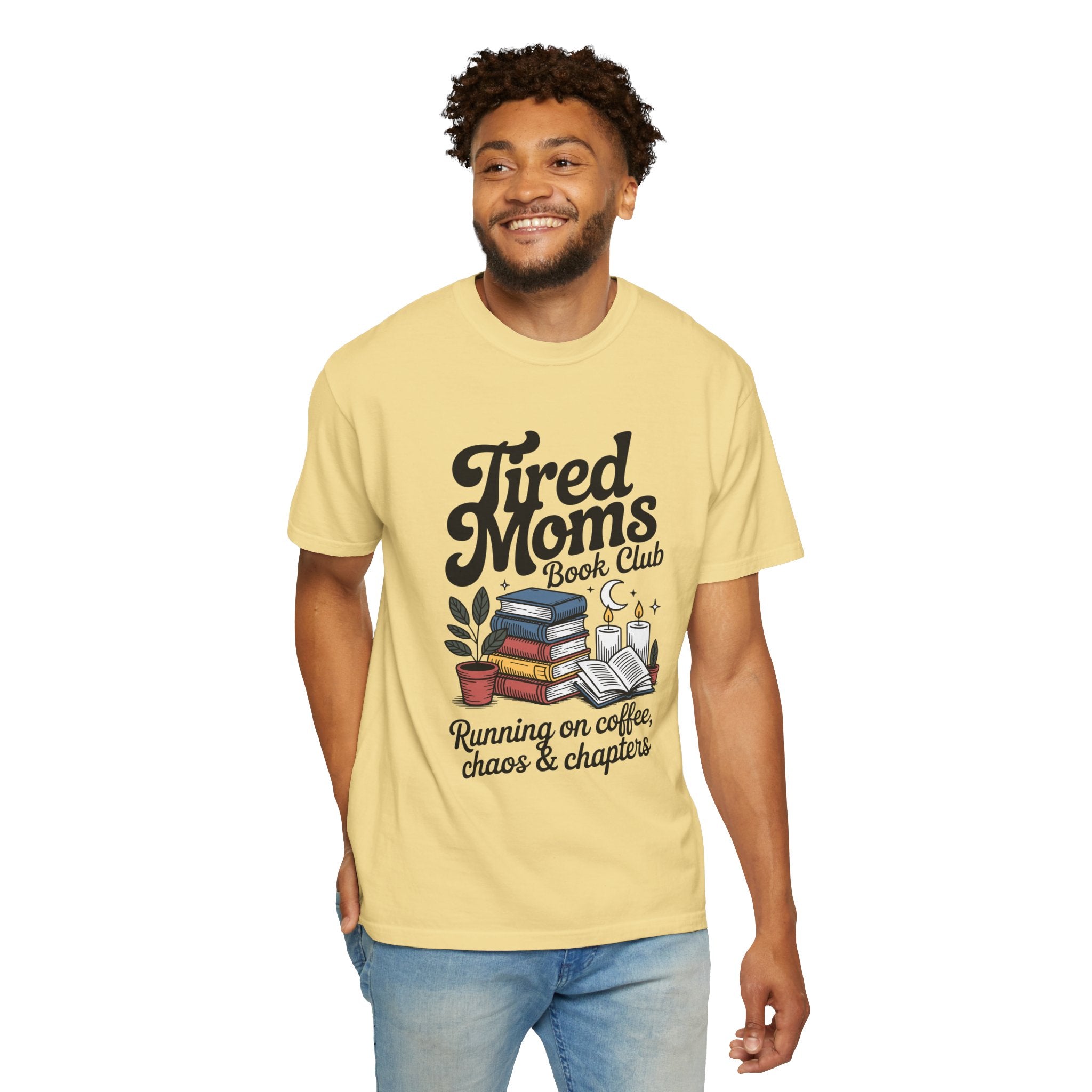 Comfort Colors Tired Moms Book Club Shirt, Book Lover Mom Tee, Reading Mom Shirt, Coffee and Books Graphic Tee, Booktok Gift