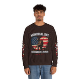 Memorial Day Sweatshirt, Patriotic Military Pullover, Remember and Honor American Flag Crewneck, Veteran Gift, Memorial Day Shirt