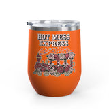 Hot Mess Express Wine Tumbler, Floral Drinkware, Funny Gift for Busy Moms, Besties, Coworkers and Chaos Coordinators