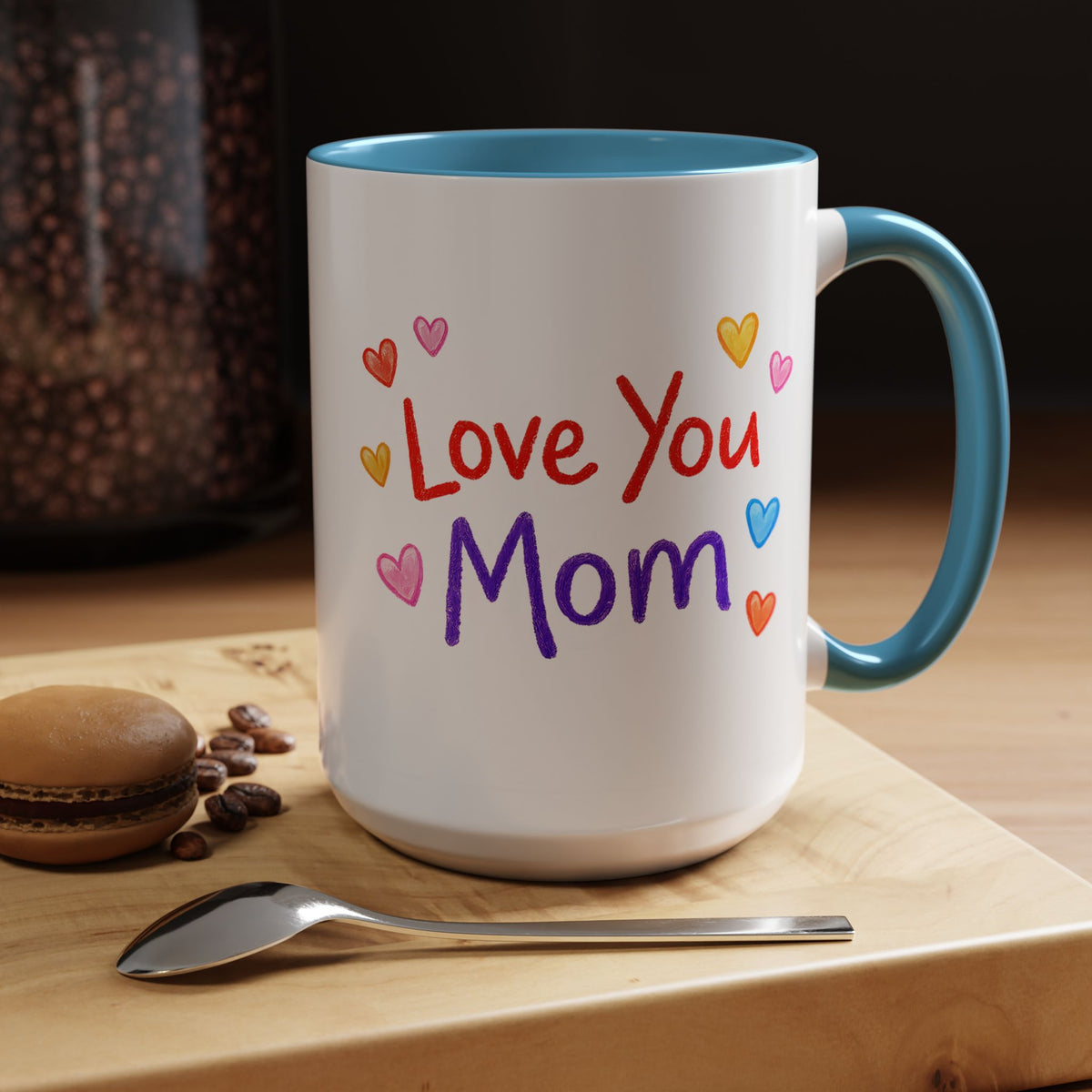 Love You Mom Mug, Mother's Day Coffee Mug Gift, Cute Mom Appreciation Mug, Gift from Daughter or Son, Everyday Mom Cup