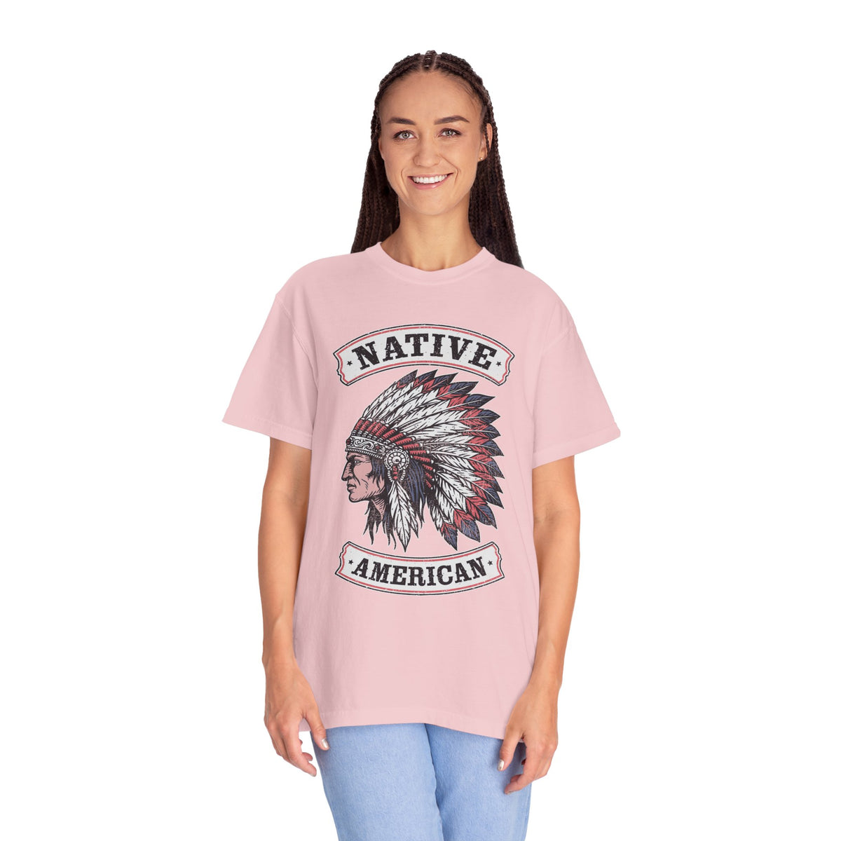 Native American Headdress Shirt, Patriotic USA Graphic Tee, Vintage American Eagle Style, Western Americana Gift, Fourth of July Shirt