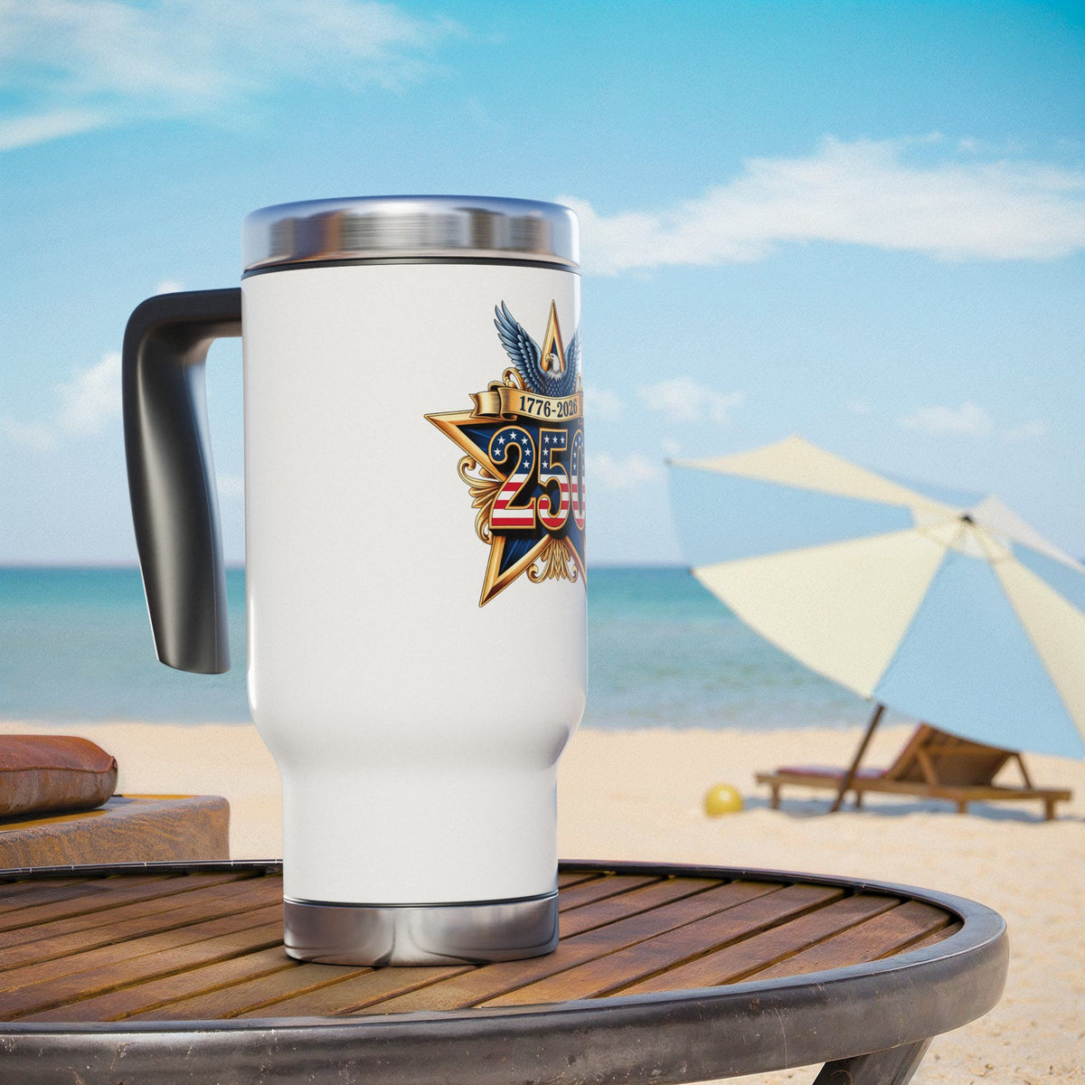 America 250th Anniversary Travel Mug, 1776 to 2026 Stainless Steel Cup, Patriotic USA Gift, American History Drinkware, July 4th Gift