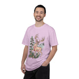 Woodland Deer Shirt, Rustic Stag and Mountain Graphic, Gift for Wildlife Lovers and Hikers, Forest Inspired Cabin Weekend Clothing