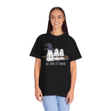 We Boo at Dawn Ghost Shirt, Funny Halloween Witch Broom Graphic Tee, Cute Spooky Season Gift for Friends and Ghost Lovers, October Outfit